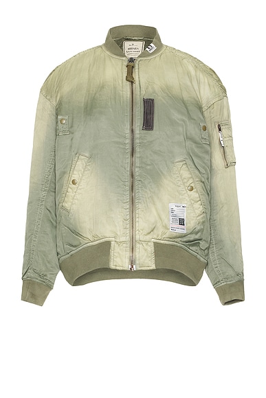 Heron Preston NASA Denim Jacket in Silver Orange FWRD