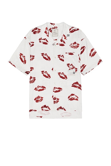 Shop Miharayasuhiro Kiss Printed Shirt In White