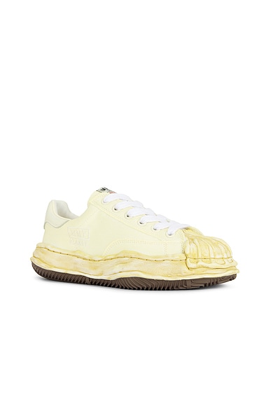 Miharayasuhiro Blakey Original Sole Canvas Garment Dye Low Top Sneakers In White