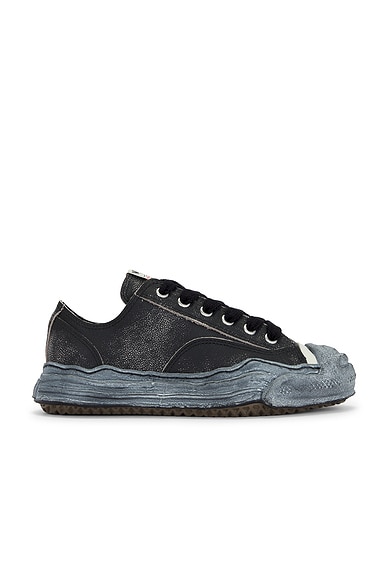 Maison MIHARA YASUHIRO Hank Original Sole Shrink Leather Low -Top Sneaker in Black