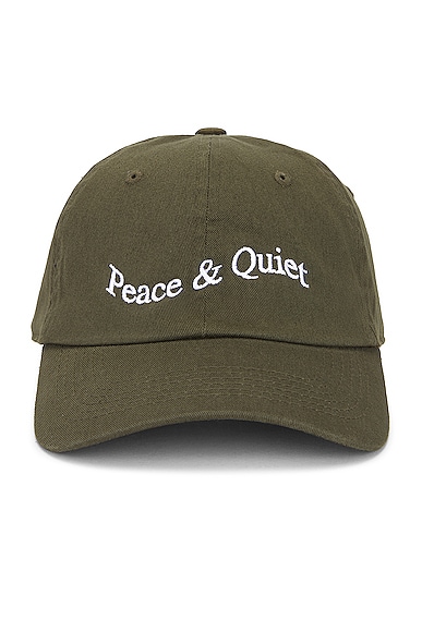 Museum of Peace and Quiet Wordmark Dad Hat in Olive