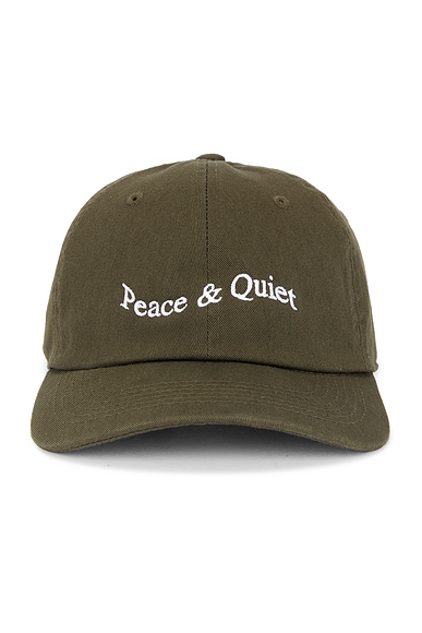 Shop Museum Of Peace And Quiet Wordmark Dad Hat In Olive