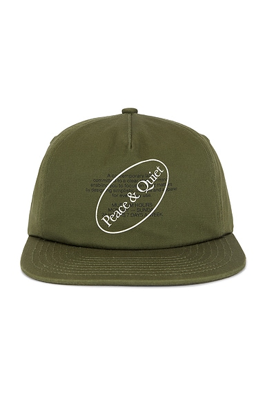 Museum of Peace and Quiet Museum Hours 5 Panel Hat in Olive