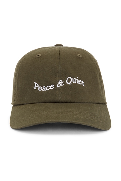 Museum of Peace and Quiet Wordmark Dad Hat in Olive