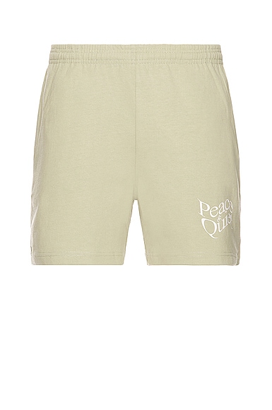 Museum of Peace and Quiet Warped Sweat Shorts in Sage
