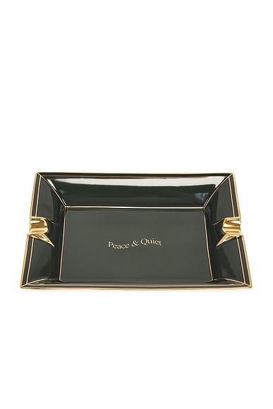 Shop Museum Of Peace And Quiet Wordmark Ash Tray In Forest & Gold