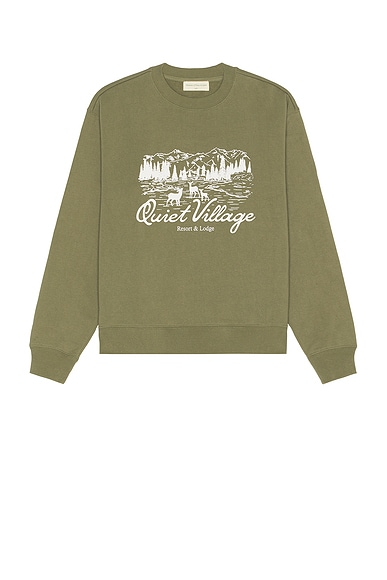Museum Of Peace And Quiet Quiet Village Sweater In Olive