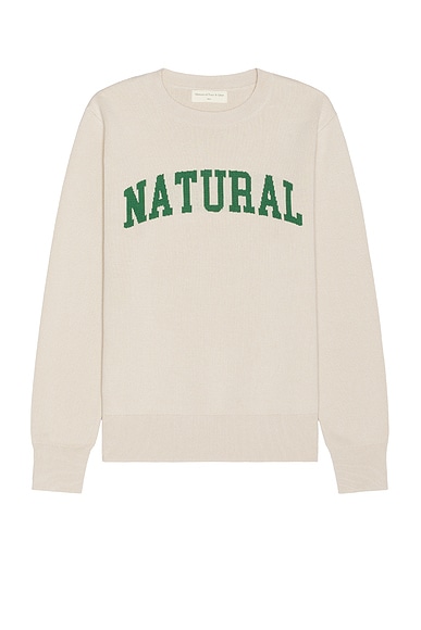 Natural Jacquard Knit Sweater