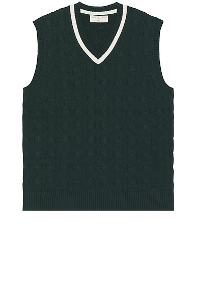 Museum of Peace and Quiet School House Knit Vest in Forest