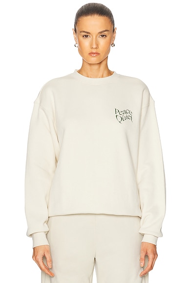 Museum of Peace and Quiet Warped Crewneck in Bone