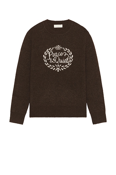 Museum of Peace and Quiet Wreath Mohair Sweater in Brown