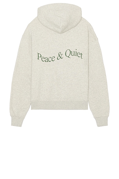 Museum of Peace and Quiet Wordmark Zip Up Hoodie in Heather