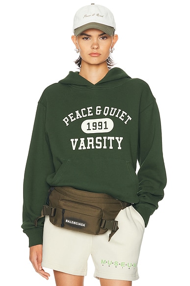 Museum of Peace and Quiet Varsity Hoodie in Forest
