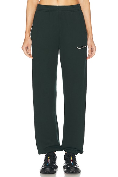 Museum of Peace and Quiet Wordmark Sweatpants in Pine