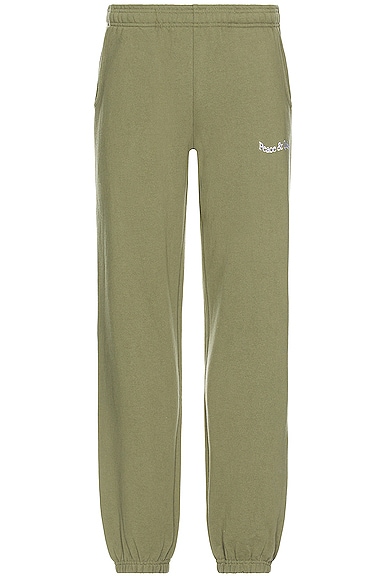 Museum of Peace and Quiet Wordmark Sweatpants in Olive