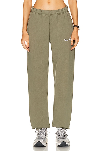 Museum of Peace and Quiet Wordmark Sweatpants in Olive