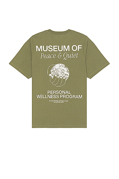 Museum of Peace and Quiet Wellness Program T-shirt in Olive