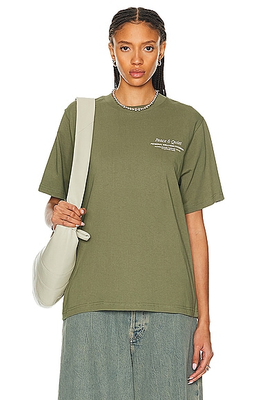 Museum of Peace and Quiet Wellness Program T-shirt in Olive