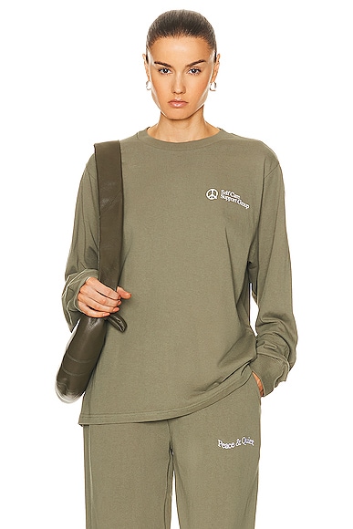 Support Group Long Sleeve T-shirt in Olive