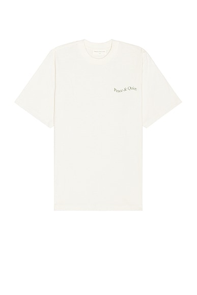 Shop Museum Of Peace And Quiet Wordmark T-shirt In Bone