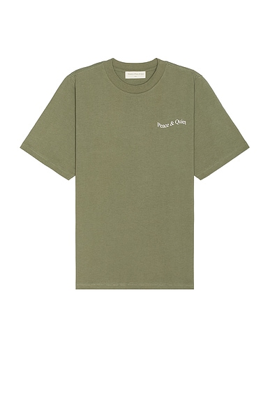 Shop Museum Of Peace And Quiet Wordmark T-shirt In Olive
