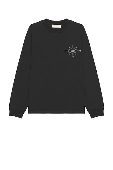 WACKO MARIA Crew Neck Long Sleeve T-Shirt in Black | FWRD
