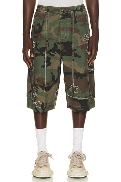 Floral Patch Crystal Camo Short