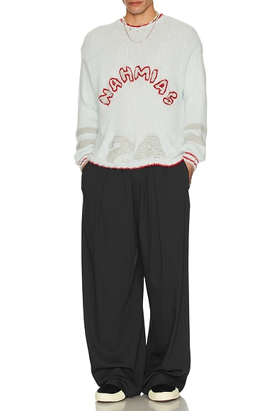 Graduation Knit Boxy Crew Neck Sweatshirt