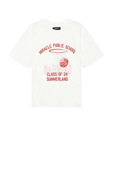 Nahmias 024 Basketball Boxy T-Shirt in White