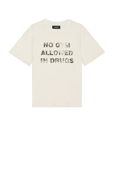 Nahmias No Gym Allowed Boxy T-Shirt in Egg White