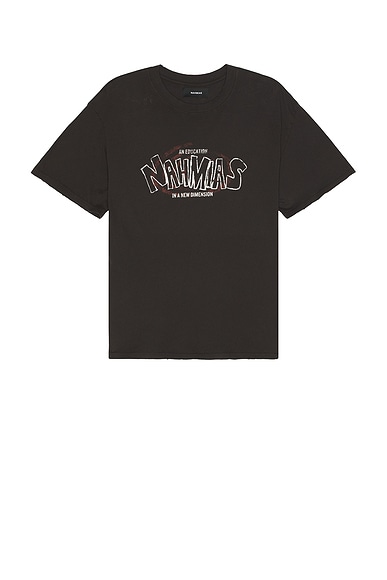 Nahmias No Rolling Boxy T-Shirt in Off Black