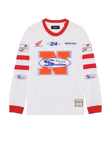 Nahmias Racing Mesh Jersey in White