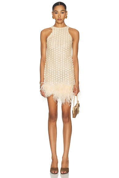 The New Arrivals by Ilkyaz Ozel Bixi Mini Dress in Desert Lily