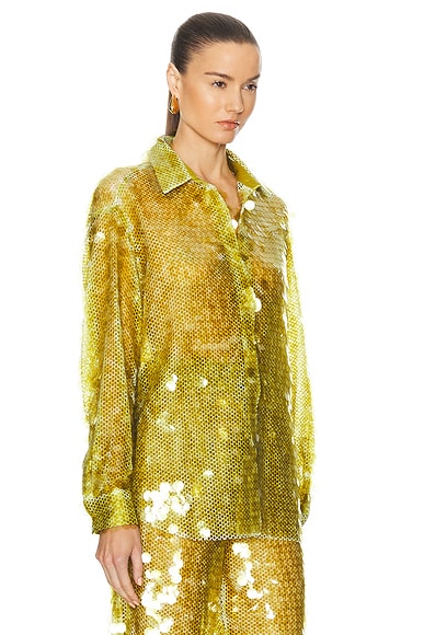 Shop The New Arrivals By Ilkyaz Ozel Colette Shirt In Peridotite