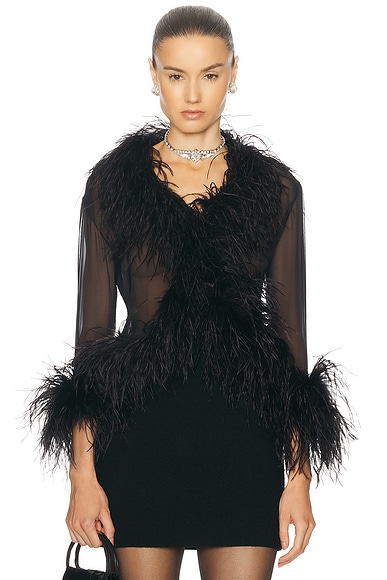 The New Arrivals by Ilkyaz Ozel Euphoria Shirt in Black Crow