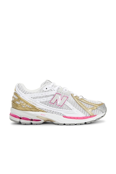 1906r Sneakers in Silver Metallic, Dragon Berry, & White