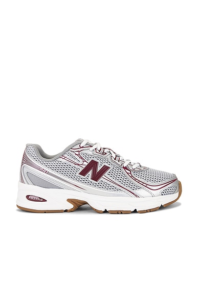 New Balance 740 Sneaker in Monarch Burgundy, Slate Grey, & Raincloud