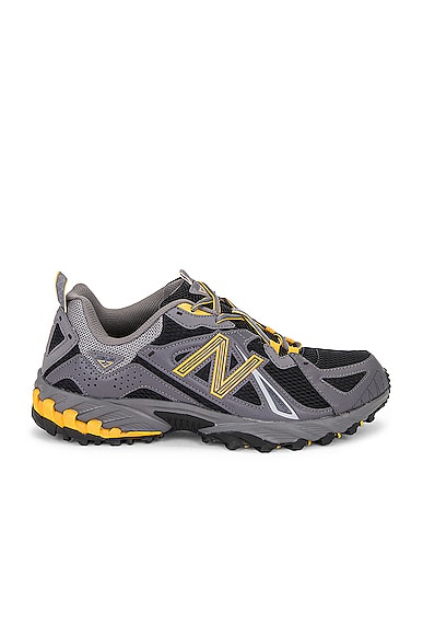New Balance Men's Ml610tv1 Lace Up Trail Running Sneakers In Castlerock & Varsity Gold