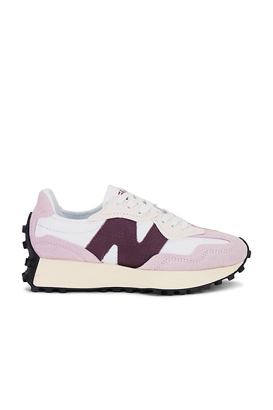 New Balance 327 Sneaker in Twilight Haze, Faded Plum