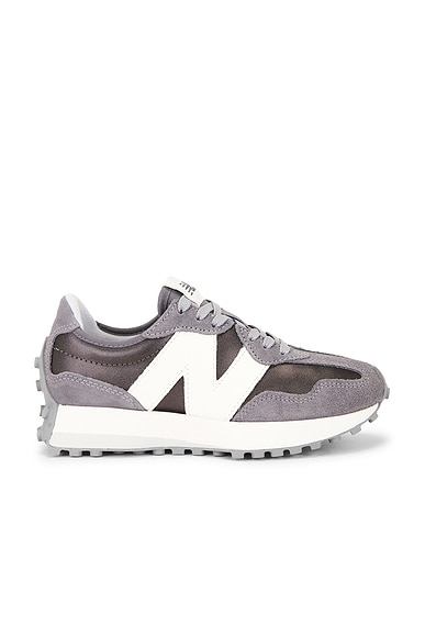 New Balance 327 Sneaker in Black Metallic & Castlerock