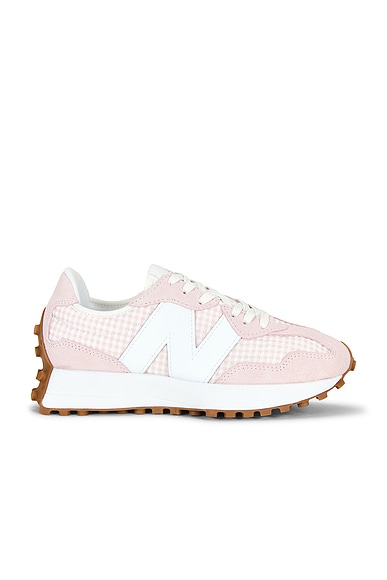New Balance 327 Sneaker in Stone Pink & White