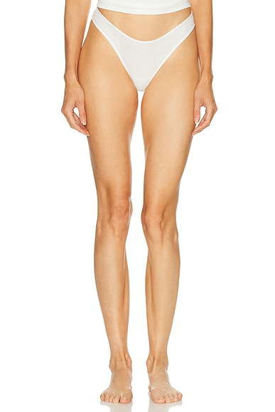 Pointelle Dipped Thong