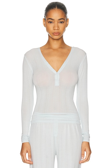 Negative Underwear Whipped Henley in Mist