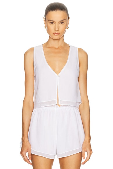 Island Tank Top in White