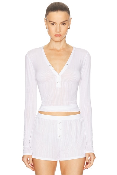 Negative Underwear Whipped Henley in White