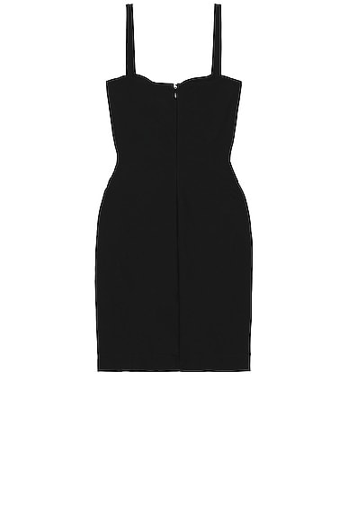 Shop Nensi Dojaka Asymmetrical Mini Dress In Black