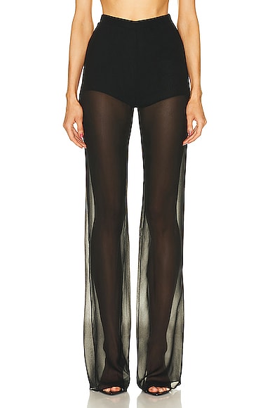 Nensi Dojaka Sheer Pant in Black | FWRD