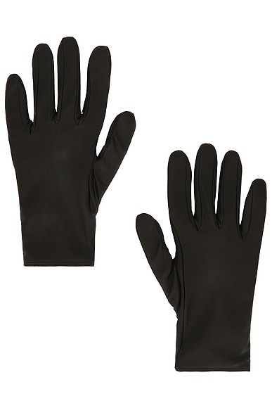 NOUR HAMMOUR Short Gloves in Chocolate