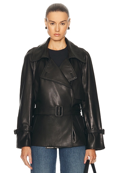 Brea Belted Leather Jacket