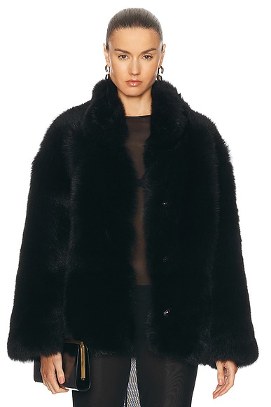Msgm faux fur coat clearance
